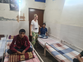 Foreigner Visit to Renu Vidya Mandir Hostel